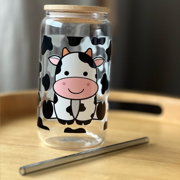 Iced Coffee Cup with Glass Straw - Picture 4 of 4